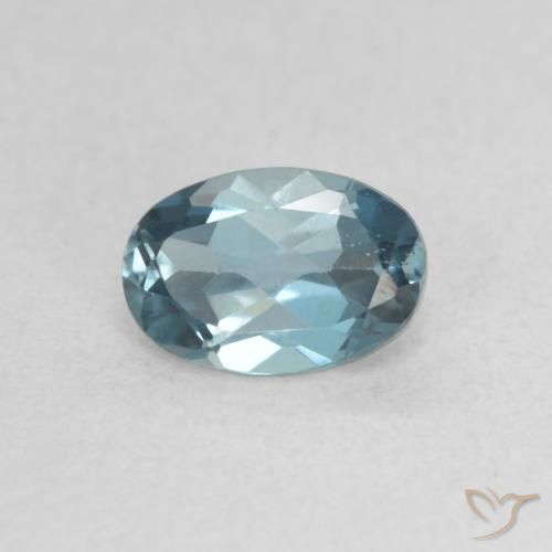 0.72ct Natural Azul Londres Topacio, Ovalada, VVS-VS