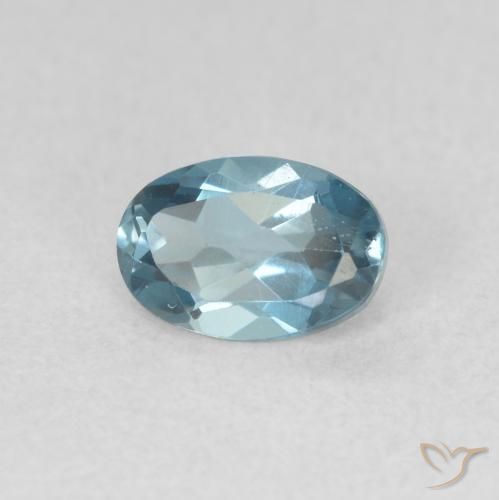 Topacio Azul Londres natural de 0.72 ct, Ovalada, VVS-VS