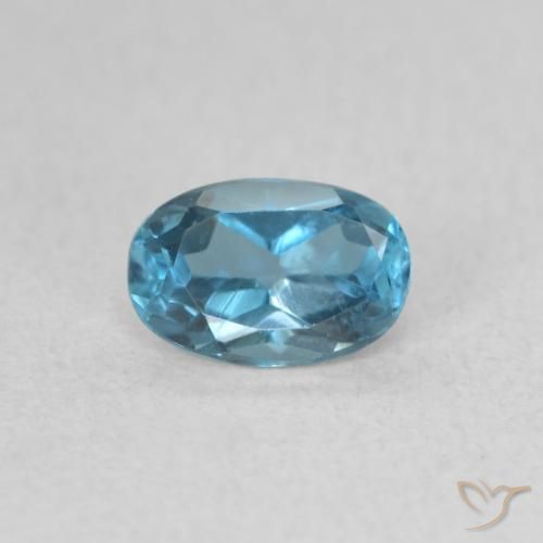 0.56ct Natural Azul Londres Topacio, Ovalada, VVS-VS