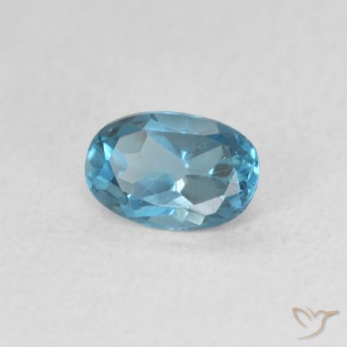 Topacio Azul Londres natural de 0.56 ct, Ovalada, VVS-VS
