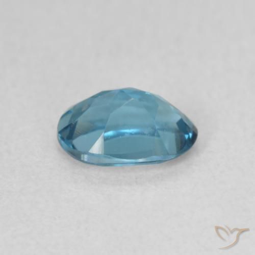 Topacio Azul Londres natural de 0.64 ct, Ovalada, VVS-VS