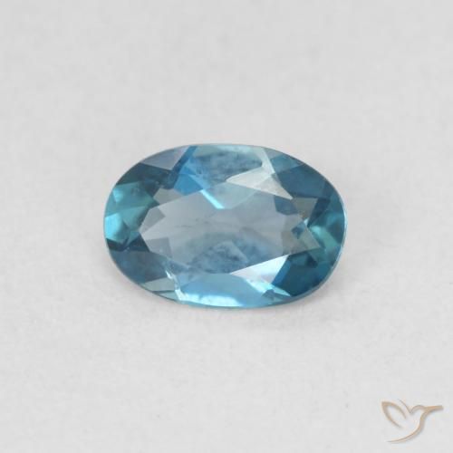 Topacio Azul Londres natural de 0.52 ct, Ovalada, VVS-VS