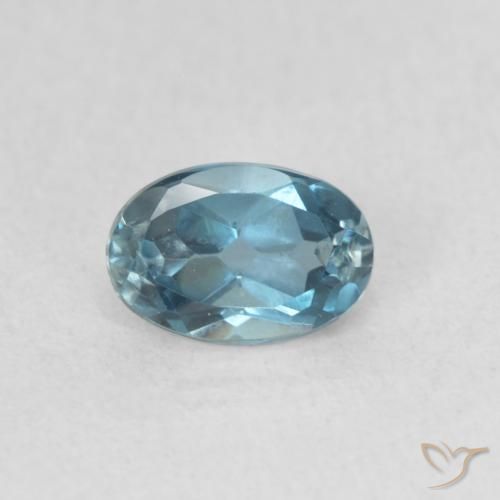 0.65ct Natural Azul Londres Topacio, Ovalada, VVS-VS