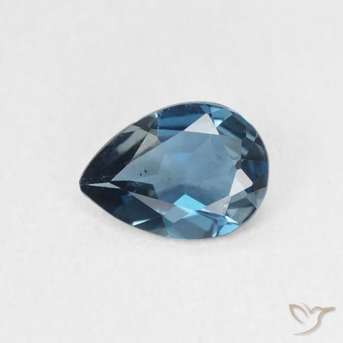 0.65ct Natural Azul Londres Topacio, En forma de pera, VVS-VS