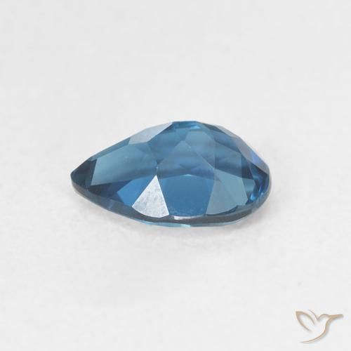 Topacio Azul Londres natural de 0.89 ct, En forma de pera, VVS-VS