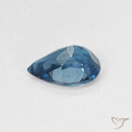Topacio Azul Londres natural de 0.81 ct, En forma de pera, VVS-VS