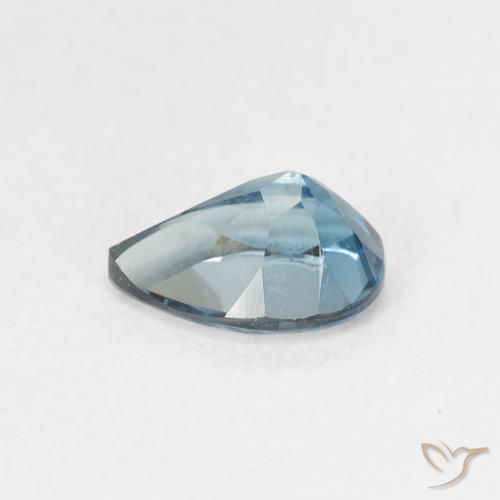 Topacio Azul Londres natural de 0.87 ct, En forma de pera, VVS-VS