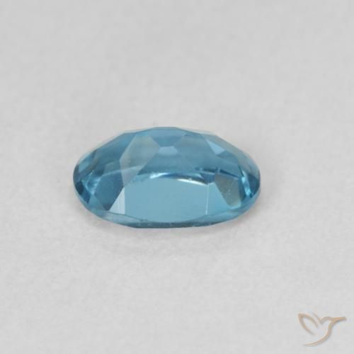 Topacio Azul Londres natural de 0.59 ct, Ovalada, VVS-VS
