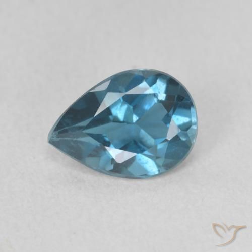 0.67ct Natural Azul Londres Topacio, En forma de pera, VVS-VS