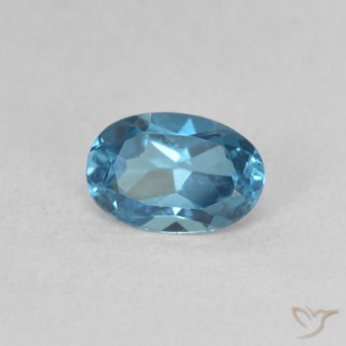 Topacio Azul Londres natural de 0.57 ct, Ovalada, VVS-VS