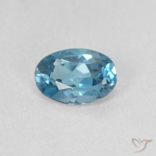 0.50ct Natural Azul Londres Topacio, Ovalada, VVS-VS