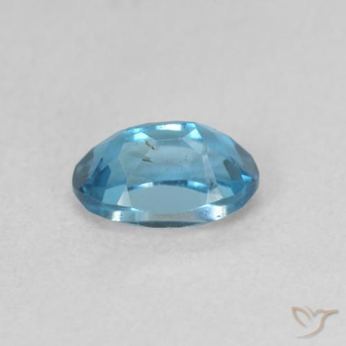 Topacio Azul Londres natural de 0.64 ct, Ovalada, VVS-VS