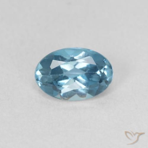 0.59ct Natural Azul Londres Topacio, Ovalada, VVS-VS