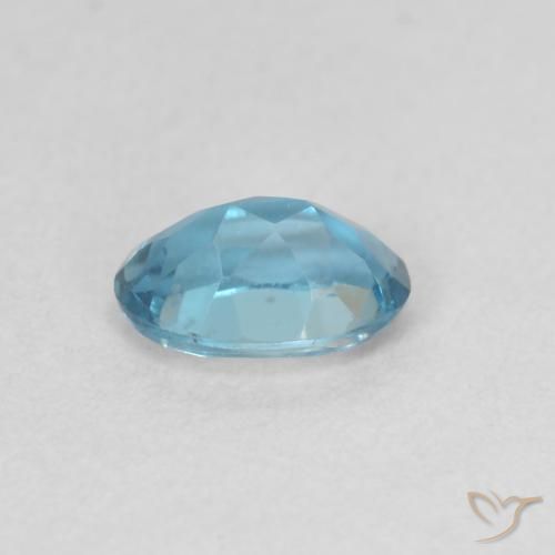 Topacio Azul Londres natural de 0.59 ct, Ovalada, VVS-VS