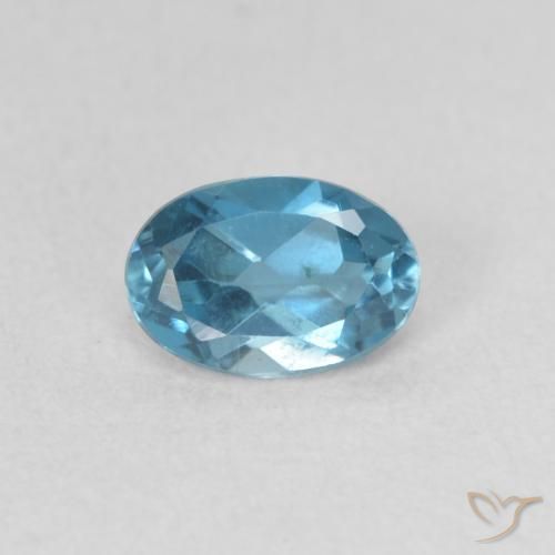0.53ct Natural Azul Londres Topacio, Ovalada, VVS-VS
