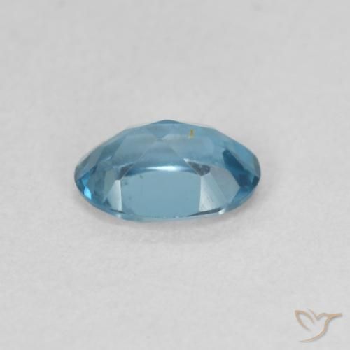 Topacio Azul Londres natural de 0.53 ct, Ovalada, VVS-VS