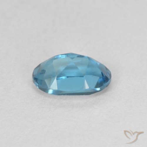Topacio Azul Londres natural de 0.59 ct, Ovalada, VVS-VS