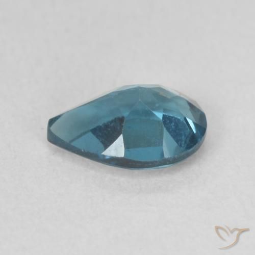 Topacio Azul Londres natural de 0.83 ct, En forma de pera, VVS-VS