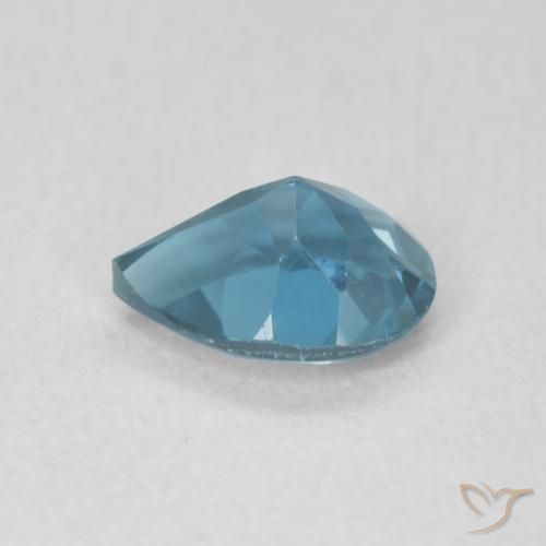 Topacio Azul Londres natural de 0.73 ct, En forma de pera, VVS-VS