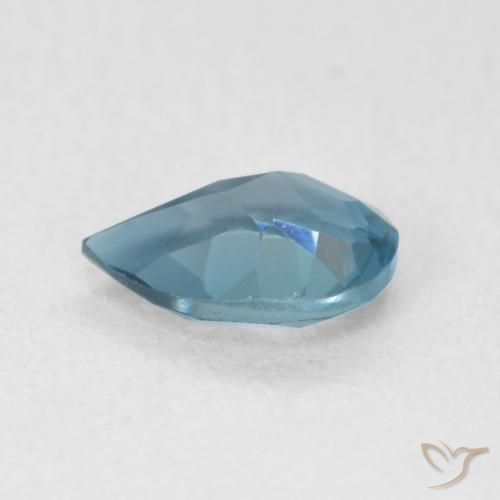 Topacio Azul Londres natural de 0.79 ct, En forma de pera, VVS-VS