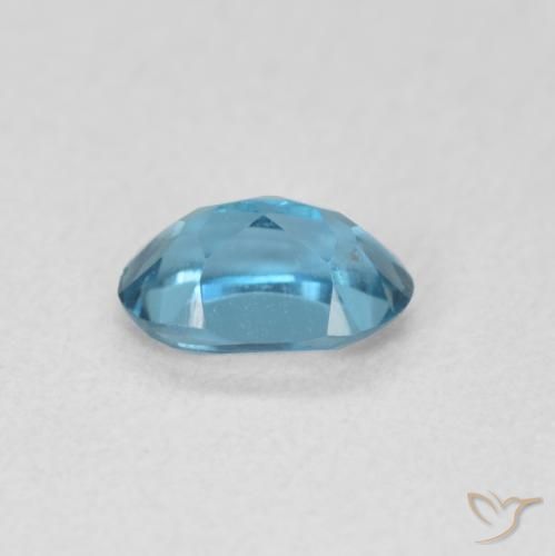 Topacio Azul Londres natural de 0.59 ct, Ovalada, VVS-VS