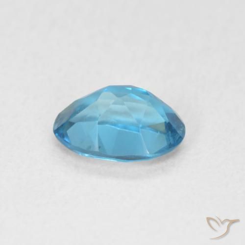 Topacio Azul Londres natural de 0.62 ct, Ovalada, VVS-VS