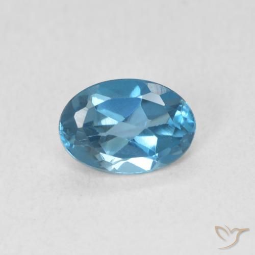 0.58ct Natural Azul Londres Topacio, Ovalada, VVS-VS