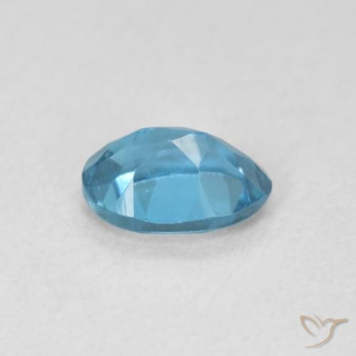 Topacio Azul Londres natural de 0.58 ct, Ovalada, VVS-VS