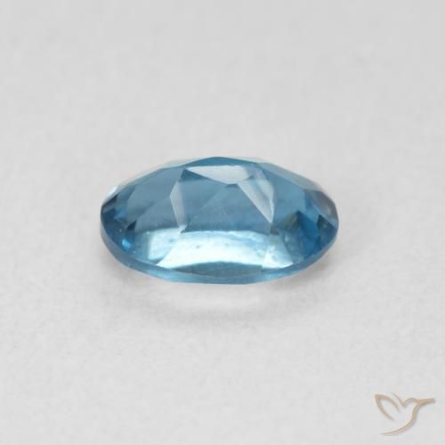 Topacio Azul Londres natural de 0.69 ct, Ovalada, VVS-VS
