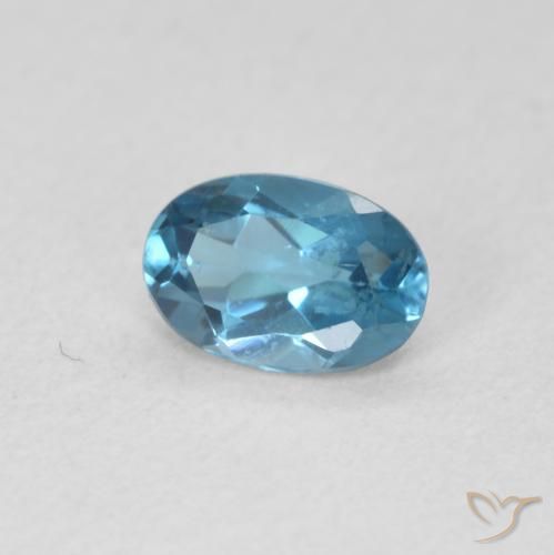 Topacio Azul Londres natural de 0.56 ct, Ovalada, VVS-VS