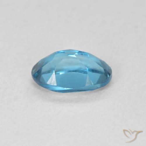 Topacio Azul Londres natural de 0.60 ct, Ovalada, VVS-VS
