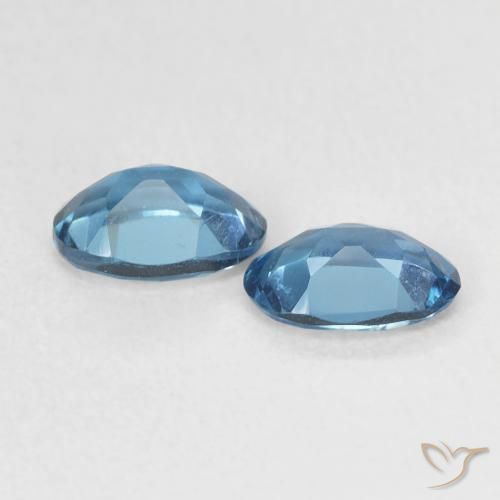 Gemas de Topacio Azul Londres natural de 1.10 ct, Ovalada, VVS-VS