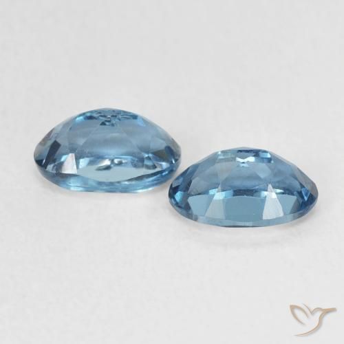Gemas de Topacio Azul Londres natural de 1.25 ct, Ovalada, VVS-VS