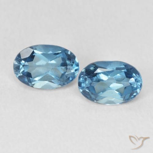 1.19ctw Natural Azul Londres Topacio, Ovalada, VVS-VS