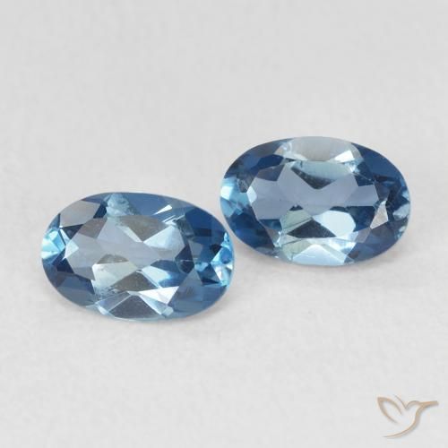 Gemas de Topacio Azul Londres natural de 1.12 ct, Ovalada, VVS-VS