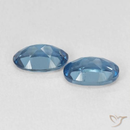 Gemas de Topacio Azul Londres natural de 1.12 ct, Ovalada, VVS-VS