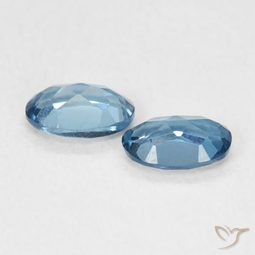 Gemas de Topacio Azul Londres natural de 1.05 ct, Ovalada, VS