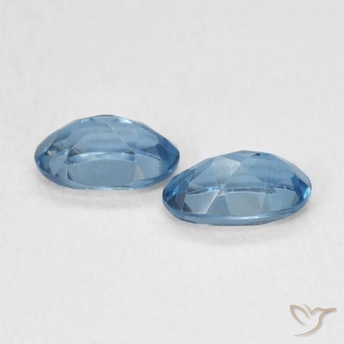 Gemas de Topacio Azul Londres natural de 1.07 ct, Ovalada, VS