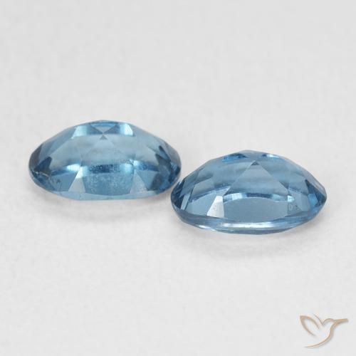 Gemas de Topacio Azul Londres natural de 1.20 ct, Ovalada, VS
