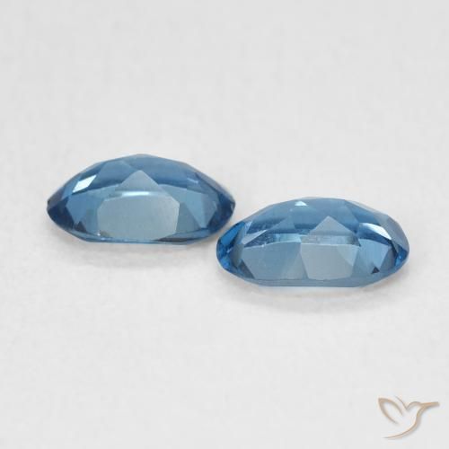 Gemas de Topacio Azul Londres natural de 1.13 ct, Ovalada, VS