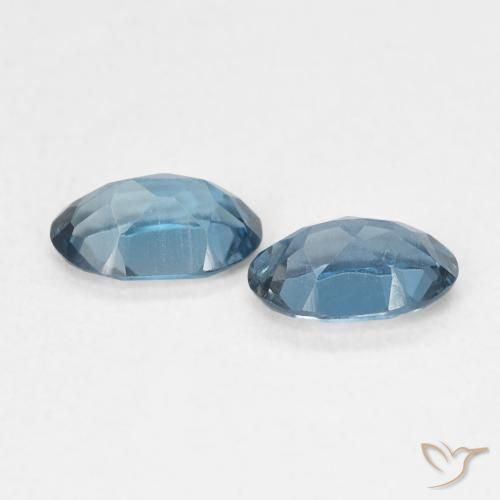 Gemas de Topacio Azul Londres natural de 0.97 ct, Ovalada, VS