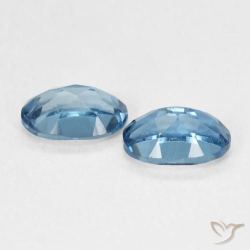 Gemas de Topacio Azul Londres natural de 1.19 ct, Ovalada, VS