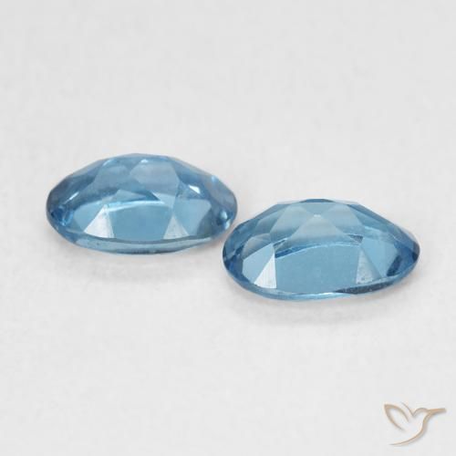 Gemas de Topacio Azul Londres natural de 1.09 ct, Ovalada, VVS