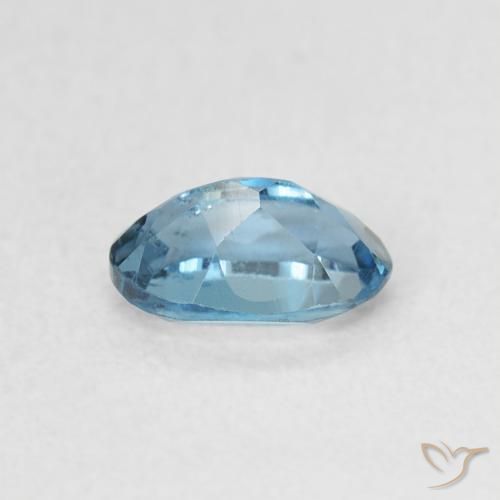 Topacio Azul Londres natural de 0.58 ct, Ovalada, VVS-VS