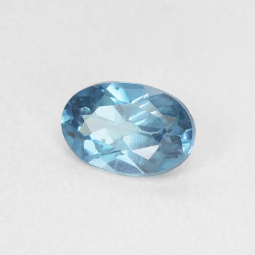 Topacio Azul Londres natural de 0.49 ct, Ovalada, VVS-VS