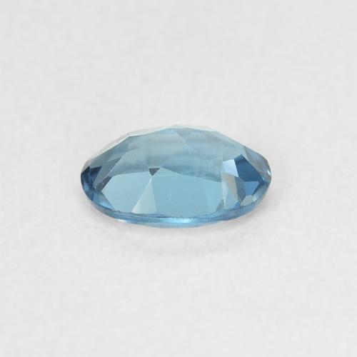 Topacio Azul plateado intenso natural de 0.49 ct, Corte Óvalo, VVS-VS
