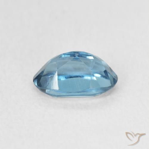 Topacio Azul Londres natural de 0.61 ct, Ovalada, VVS-VS