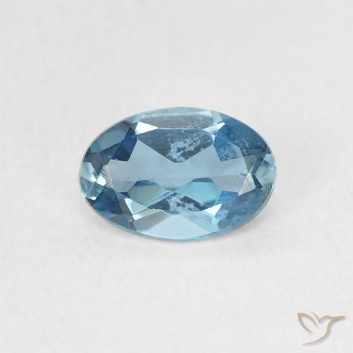 0.54ct Natural Azul Londres Topacio, Ovalada, VVS-VS