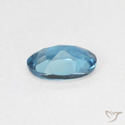 Topacio Azul Londres natural de 0.54 ct, Ovalada, VVS-VS