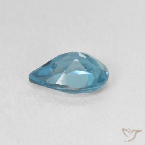 Topacio Azul Londres natural de 0.78 ct, En forma de pera, VVS